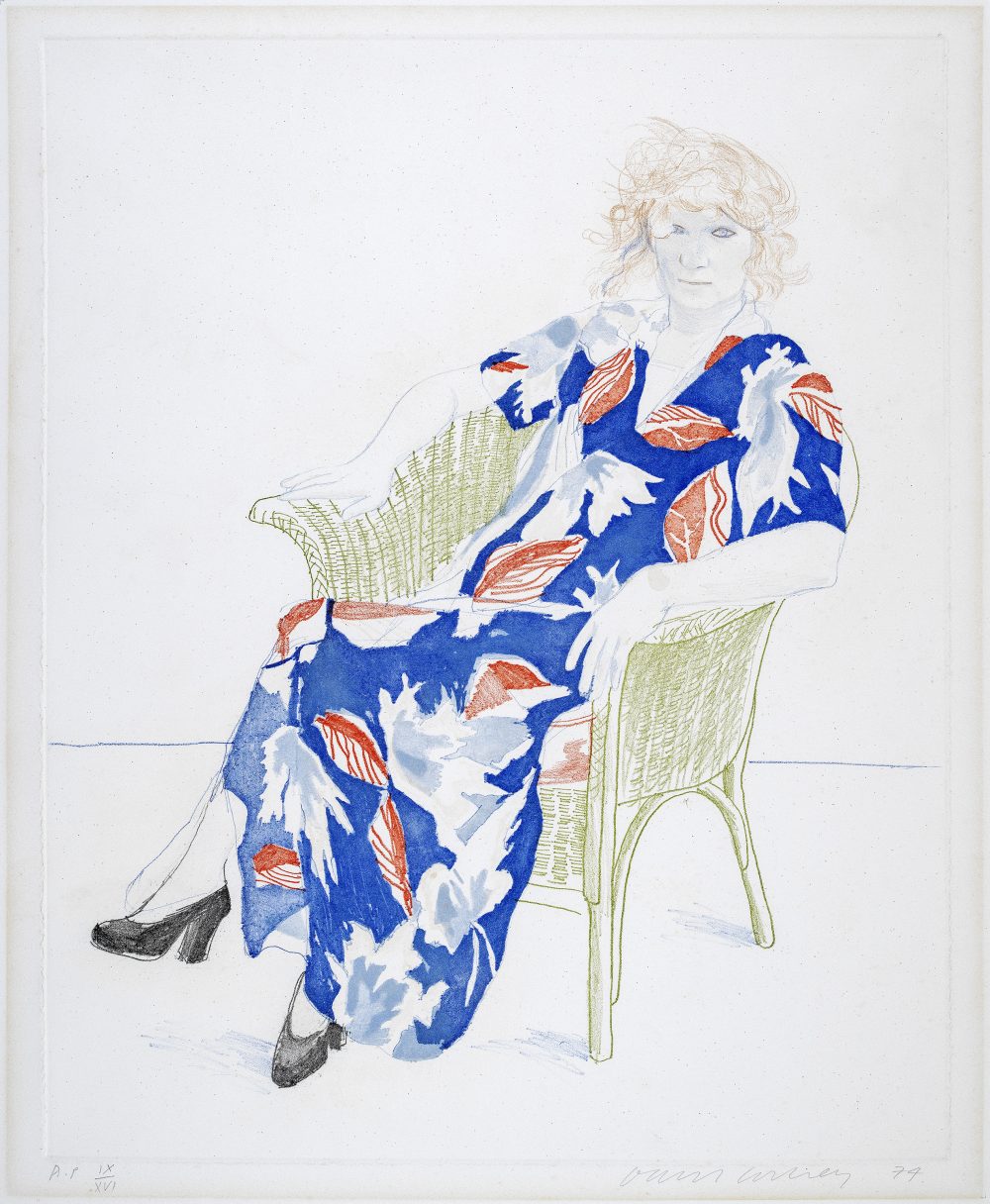 Hockney-Celia in a Wicker Chair@3080