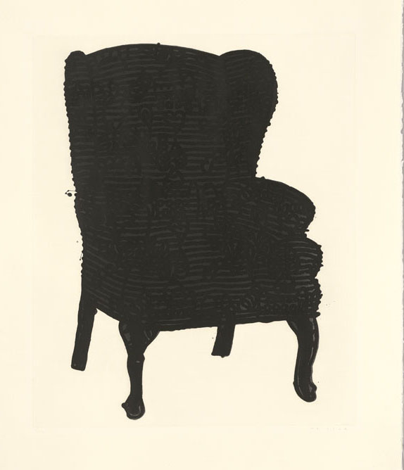 Black Stripey Love Chair