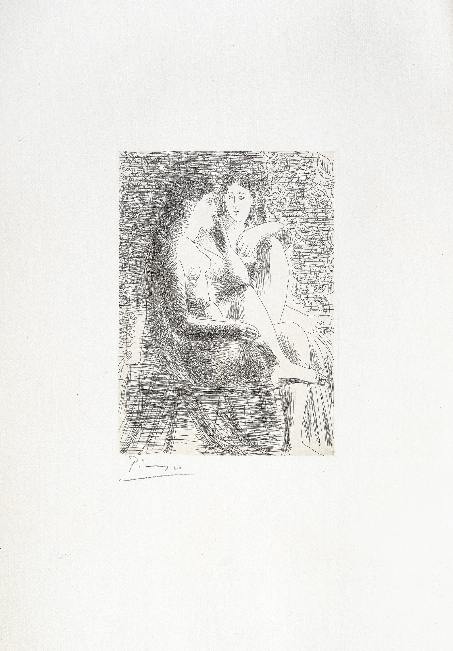 Deux nus assis