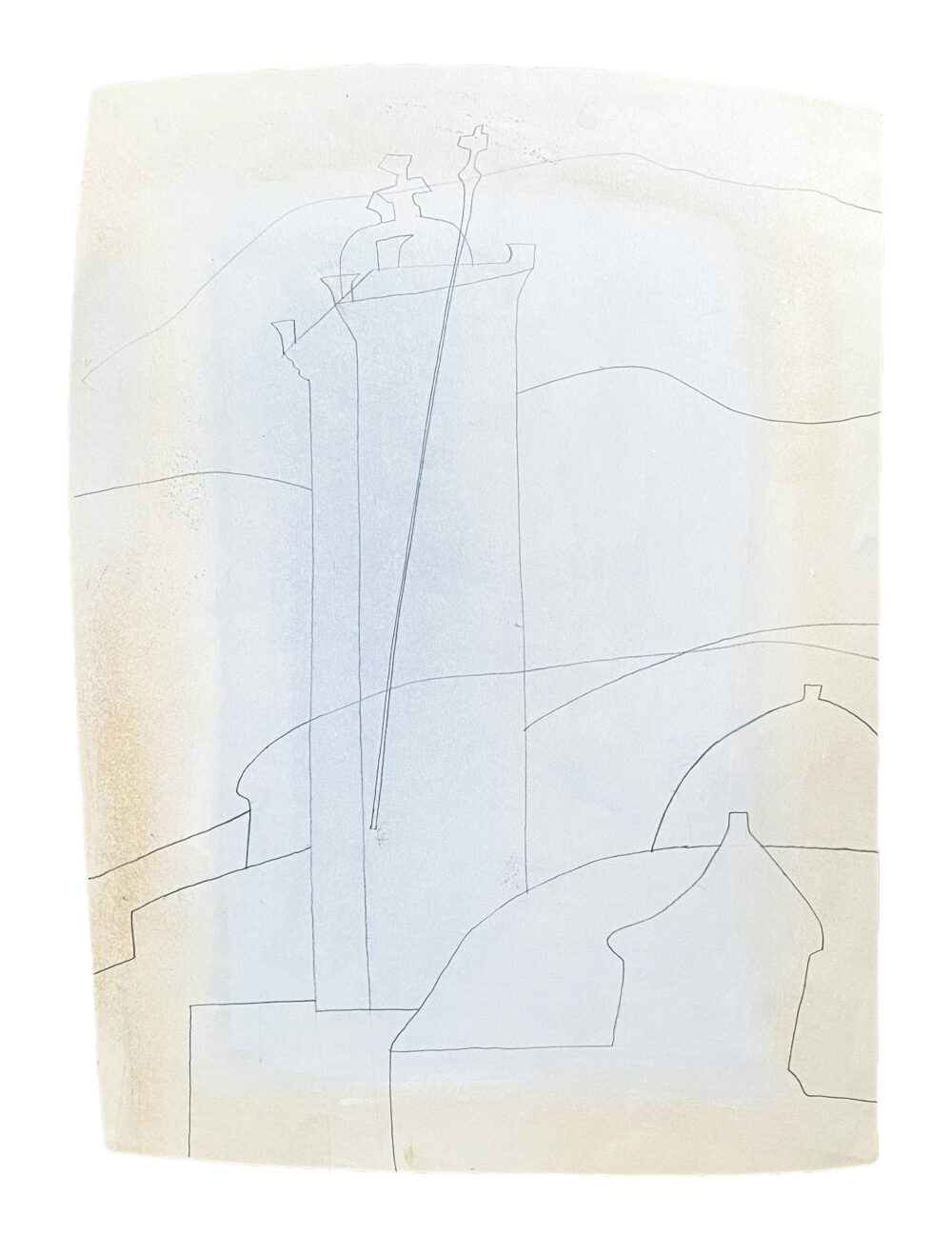 NICHOLSON, Ben. Yeroskipos, Drawing, 1973, no backboard